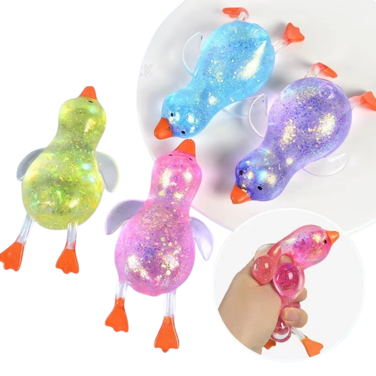 Glitter duck squishy
