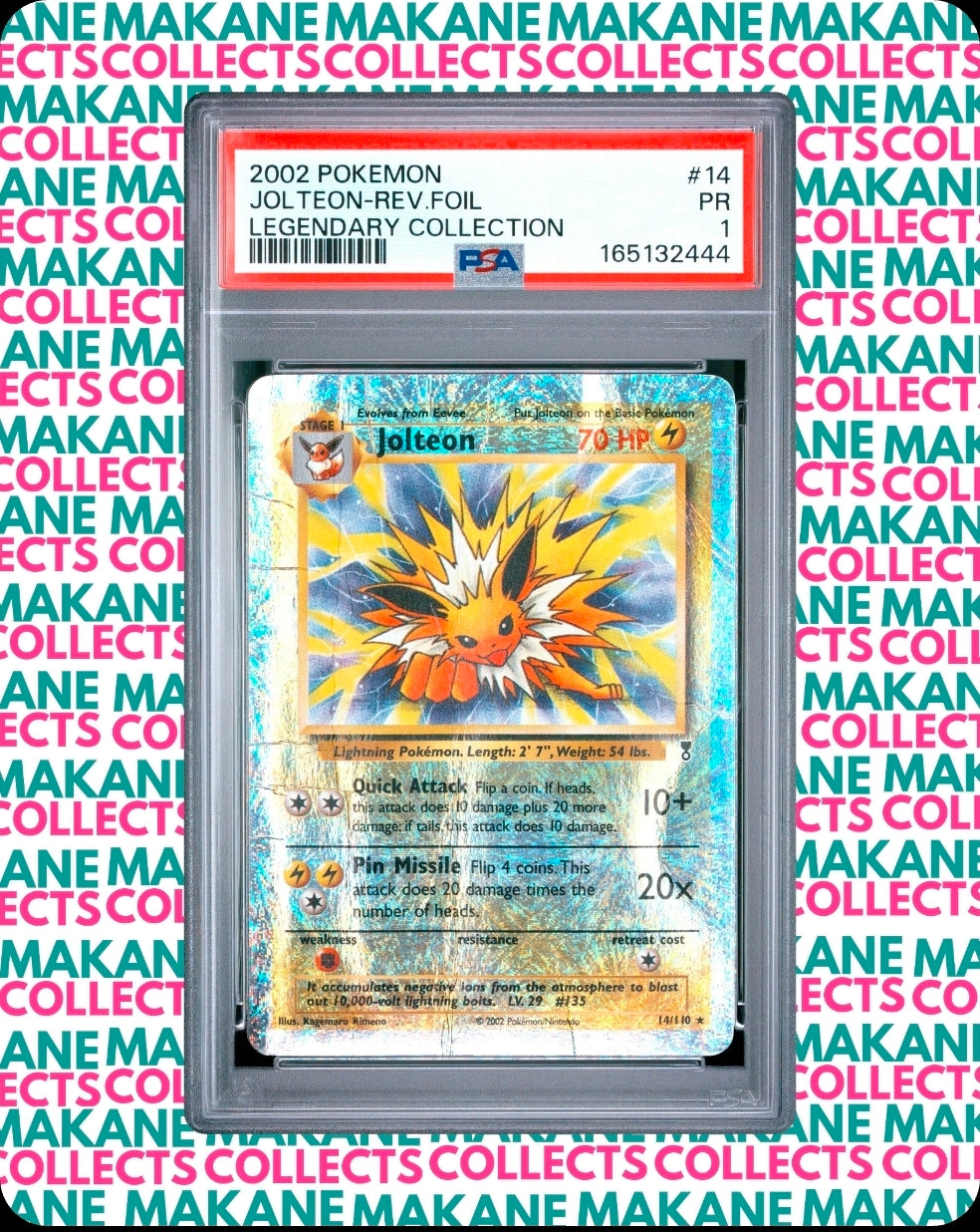 Jolteon Legendary Collection Reverse Holo 14/110 - PSA 1