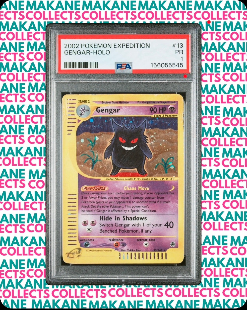 2002 Expedition Gengar Holo 13/165 English - PSA 1