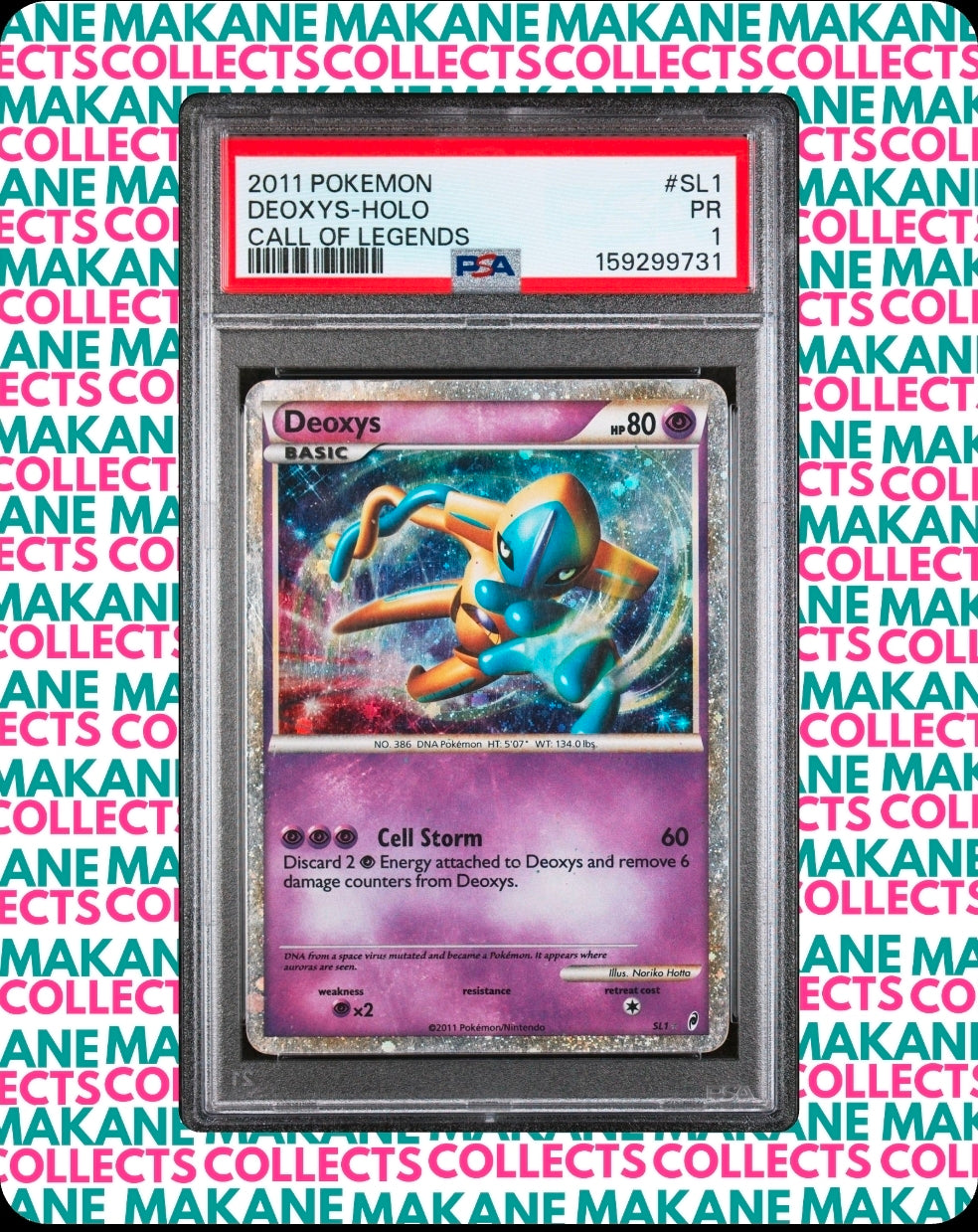 Deoxys (Shiny) SL1 Call of Legends Holo - PSA 1