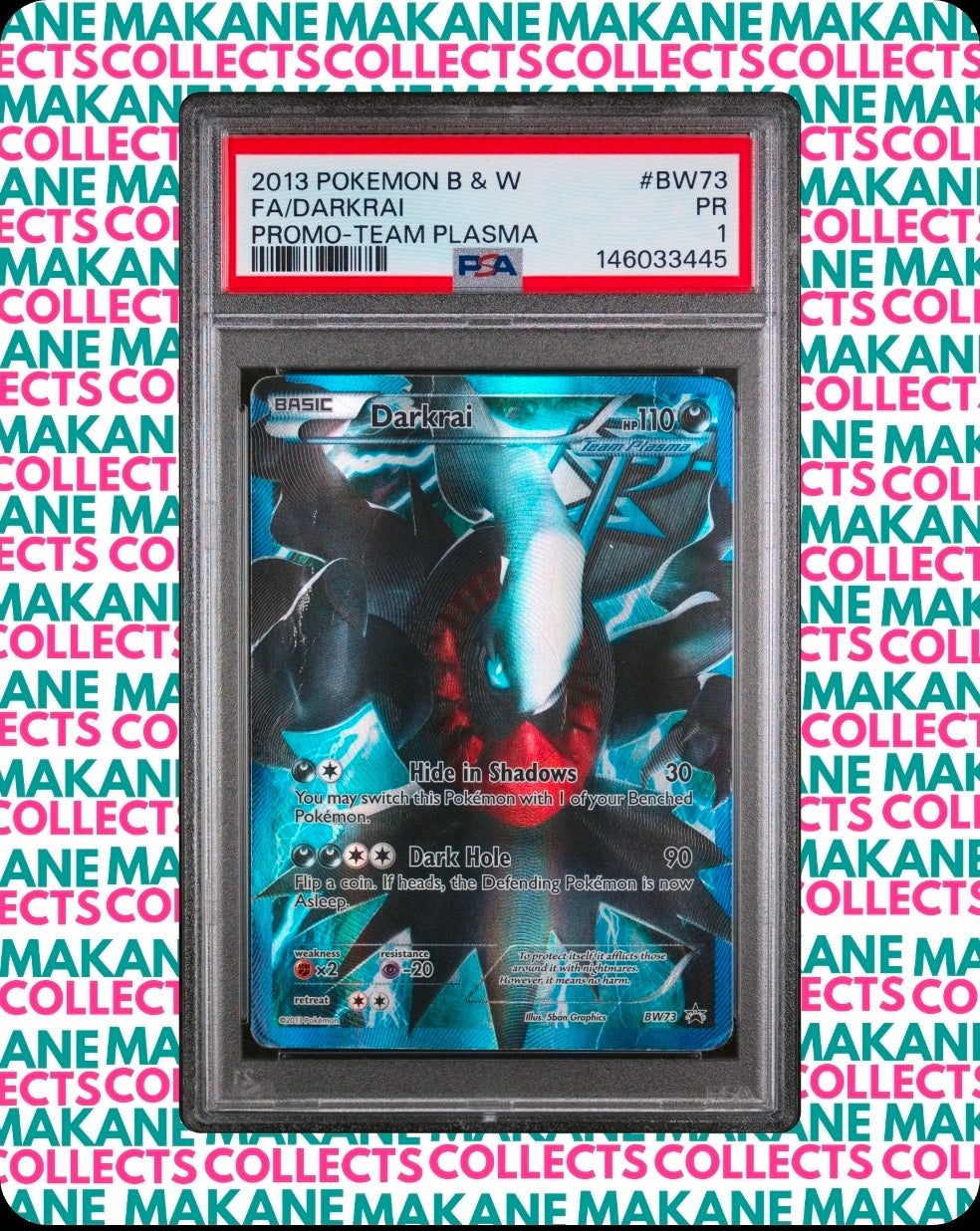 Darkrai Team Plasma 2013 Black & White Holo Promo BW73 - PSA 1