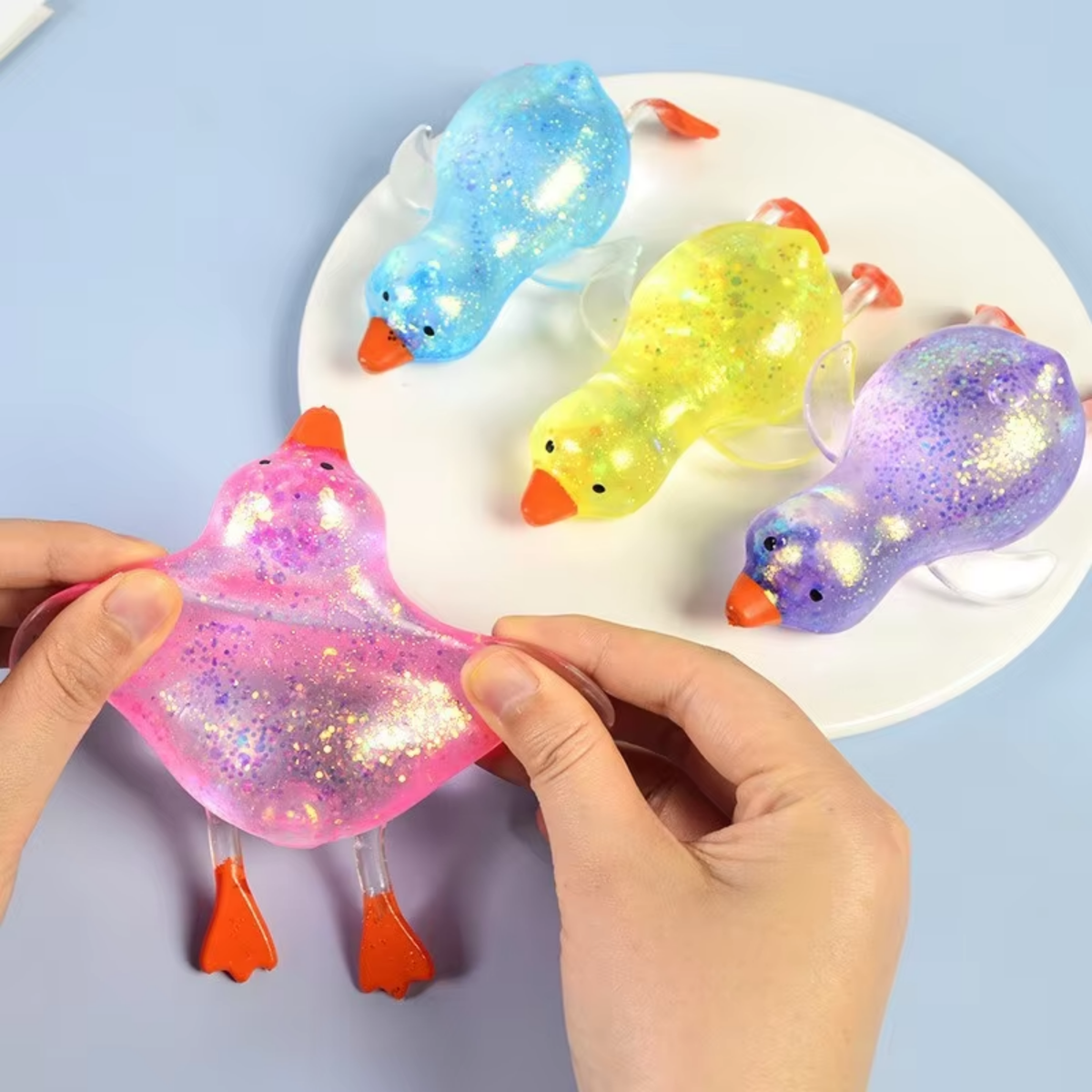 Glitter duck squishy