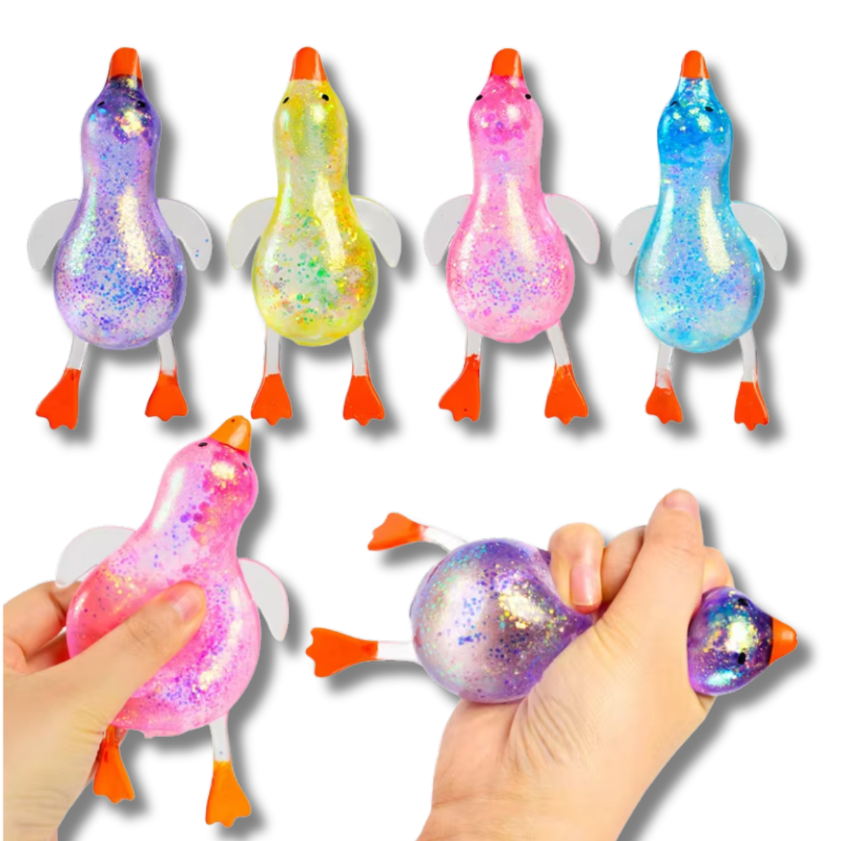 Glitter duck squishy